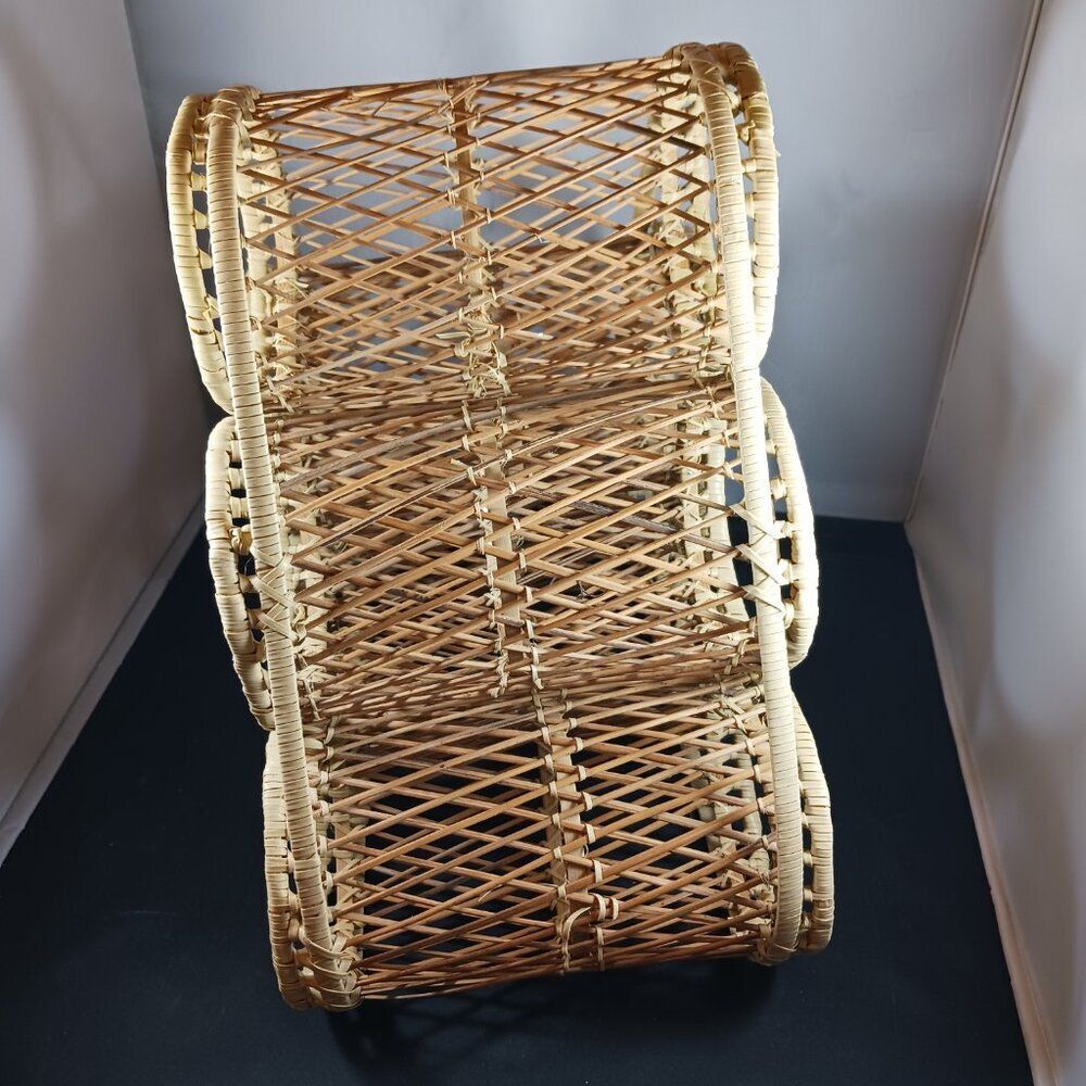 Wicker BOHO MCM Rattan Wine Rack (6 Bottles) - Picture 3 of 11